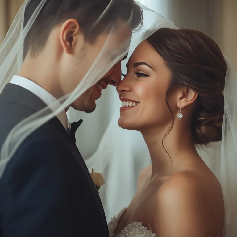 Bridal Veil Affection | Couple prompt ChatGPT trending