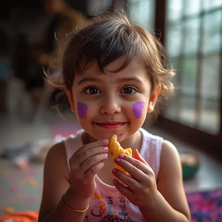 Child's Holi Gujia Moment | indian festival holi prompt