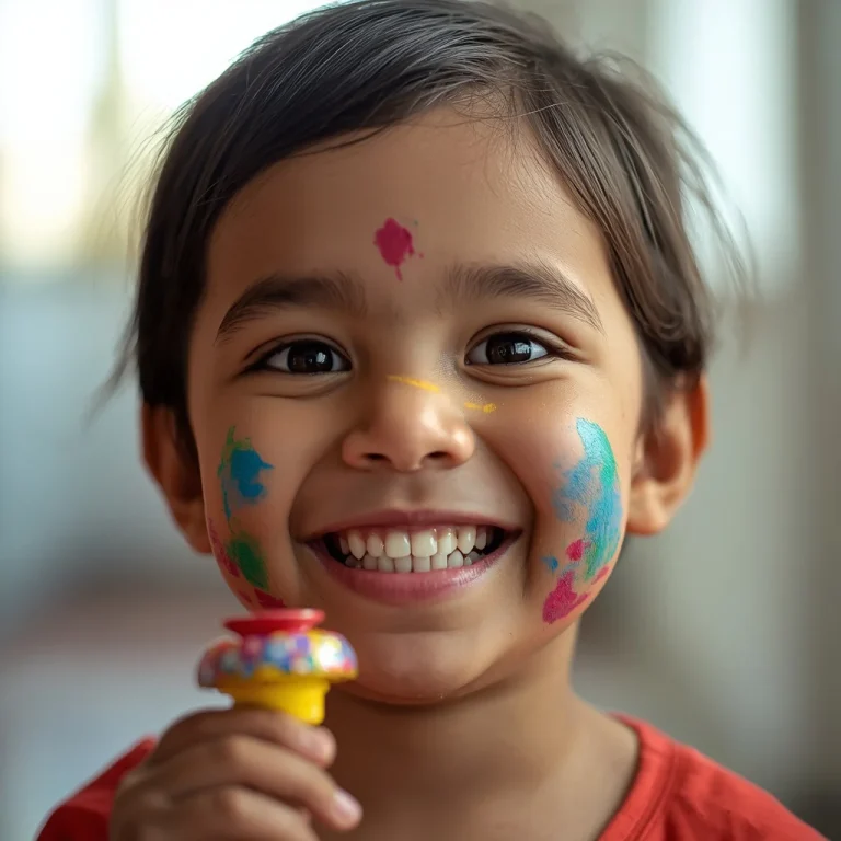 Child's Holi Joy | holi festival prompt for gemini