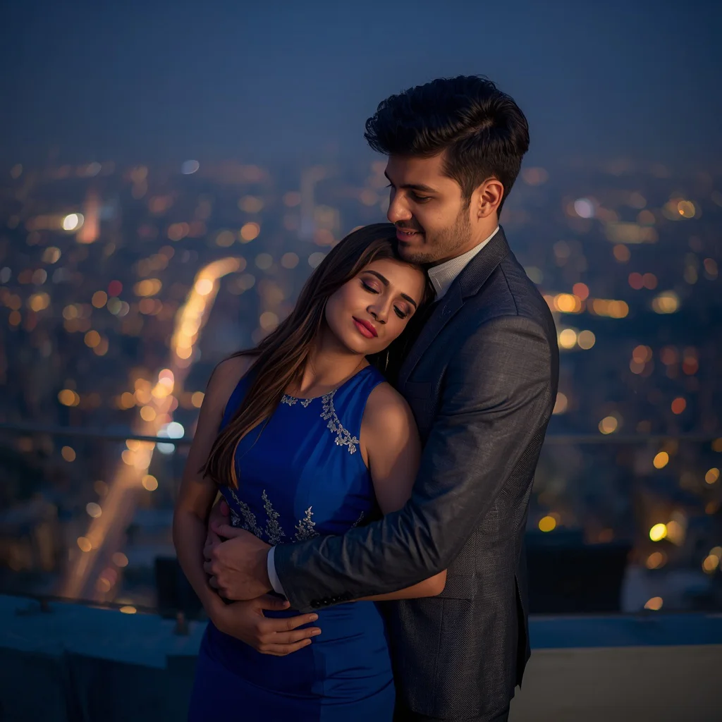 City Lights Cuddle | Prompt seen couple Instagram