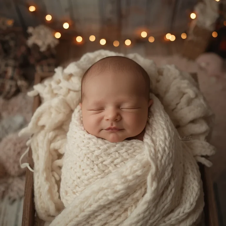 Cozy Winter Nursery | sleeping baby ai photo