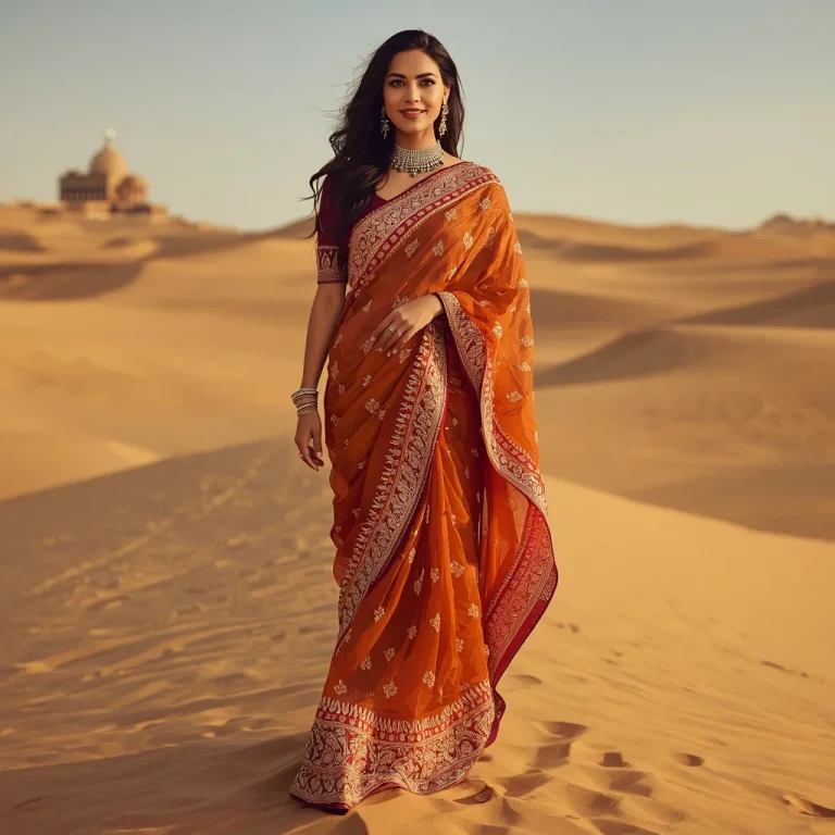 Desert Mirage Saree Muse | free prompt for girls college