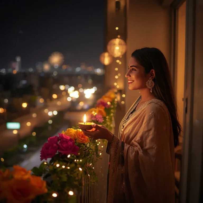 Diwali Balcony Contemplation | trending diwali prompt instagram