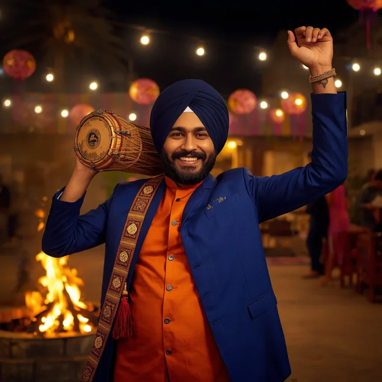 Drum Beats of Lohri | lohri bonfire ai prompt