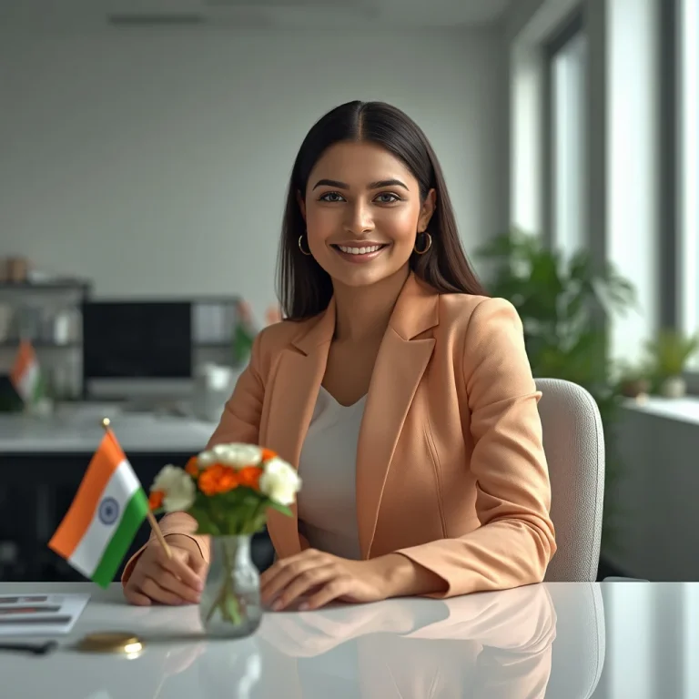 Female Professional Decorating Her Corporate Office Desk | trending 15 august prompt instagram