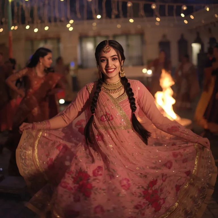 Festive Gidda Dancer on Lohri | lohri festival prompt for gemini