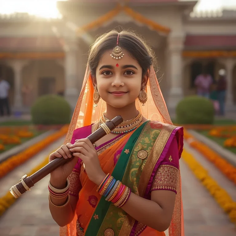 Girl Dressed as Radha | kanha ai prompt