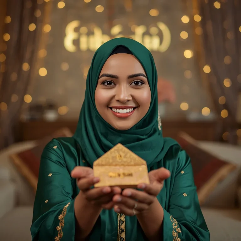 Giving Eidi Blessings | eid festival prompt for gemini