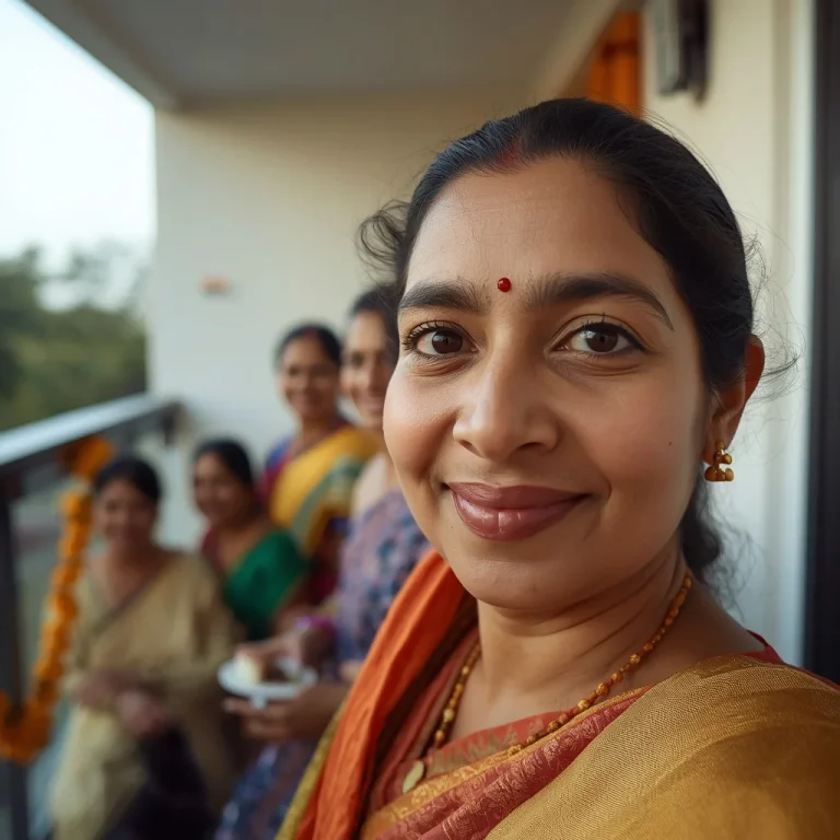 Indian Family Celebrating Independence Day On Balcony Together | indian independence day prompt for gemini