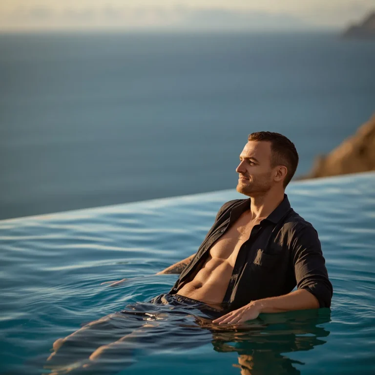Infinity pool views | private jet luxury ai prompt