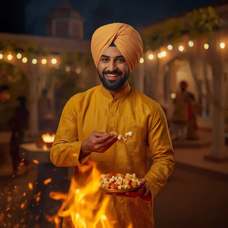 Joyful Bonfire Offerings | lohri ai prompt