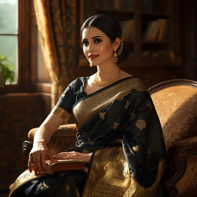 Luxurious Indoor Saree Vision | new chat gpt prompt trend