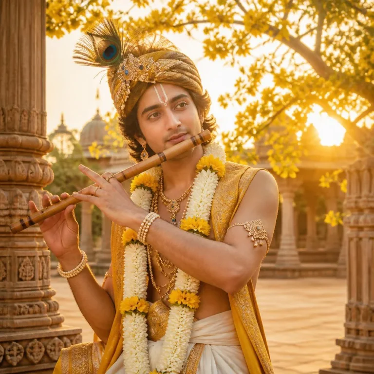 Man Plays Bansuri as Krishna | dahi handi ai prompt