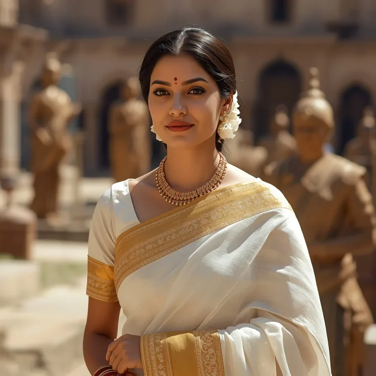 Museum Saree Elegance | Best saree prompt for ChatGPT
