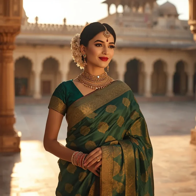 Palace Silk Saree Dream | saree dp ai prompt