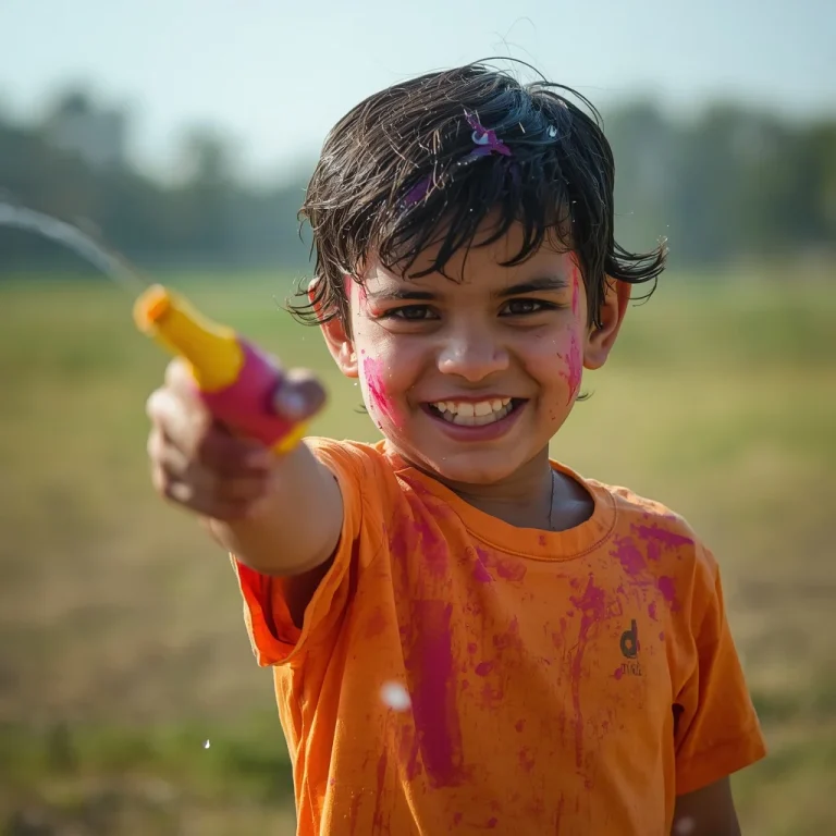 Playful Holi Water Fight | trending holi prompt instagram