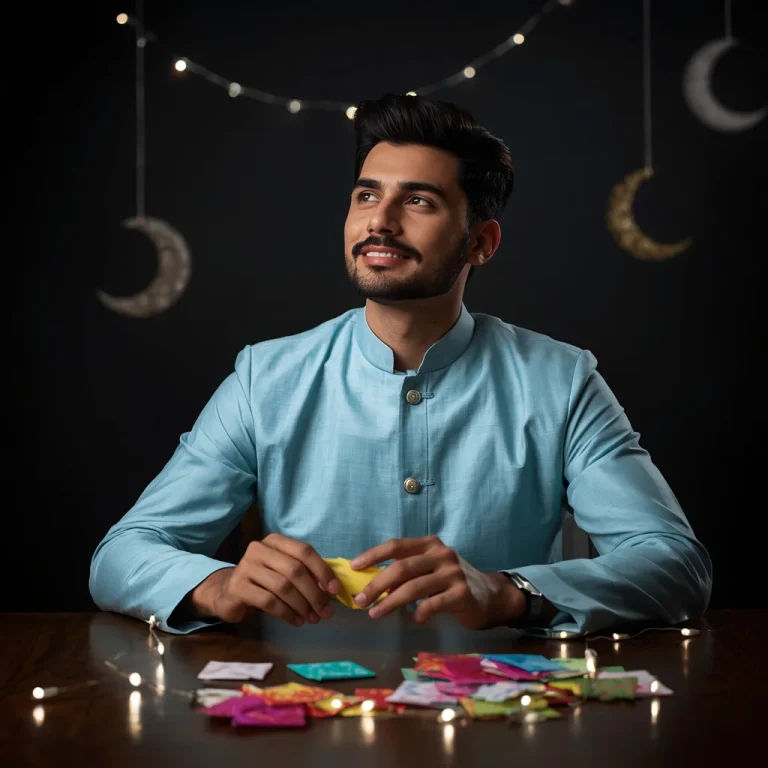 Preparing the Eidi Envelopes | eid couple ai prompt