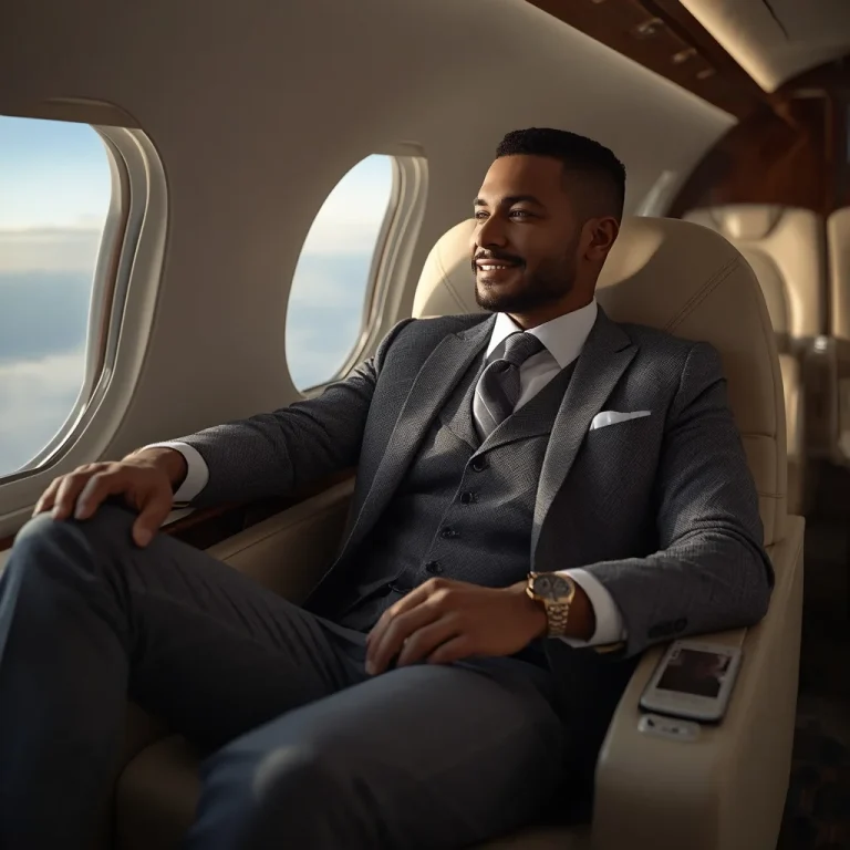 Private Jet Elegance | rich lifestyle ai photo