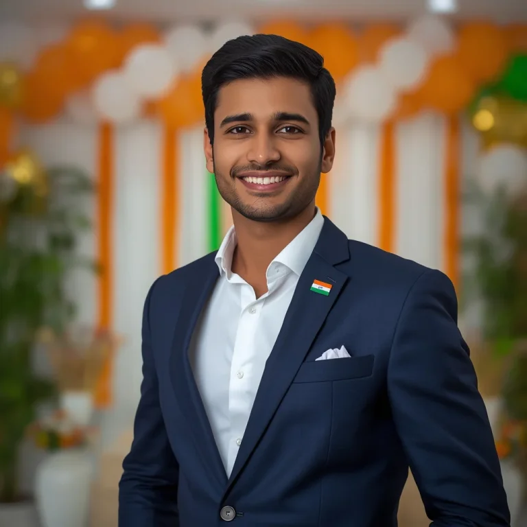 Proud Young Businessman Celebrating Indian Independence Day | independence day prompt chatgpt