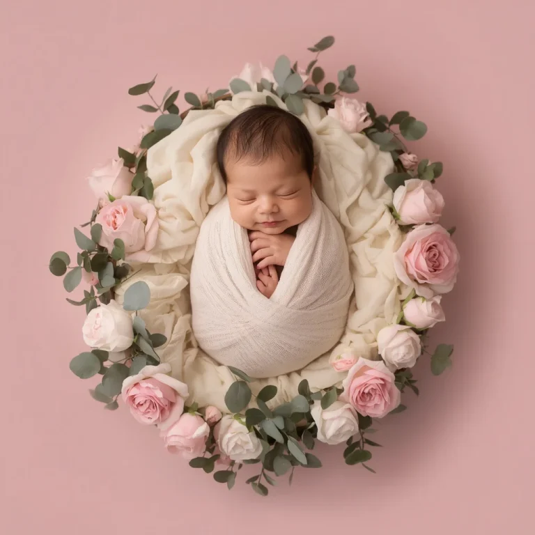 Pure Love in Bloom | infant photography ai prompt