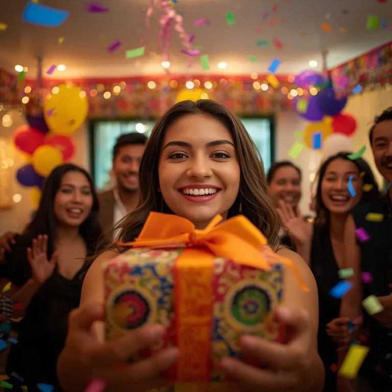 Receiving a Special Gift | birthday cake ai prompt
