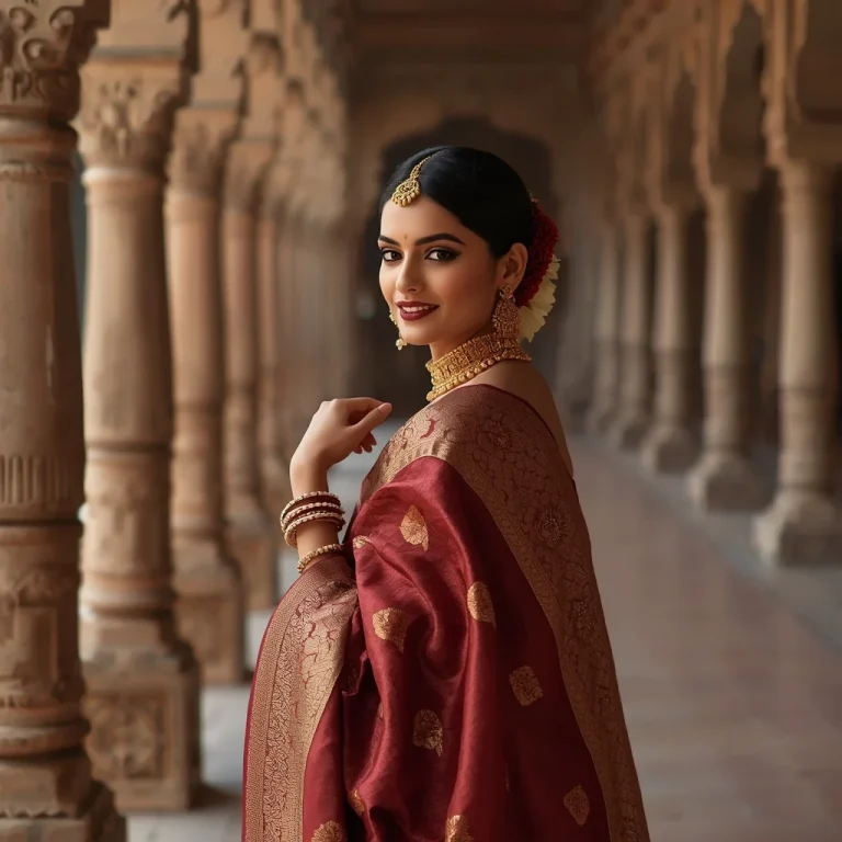 Royal Silk Saree Elegance | Instagram prompt for girl in saree pic