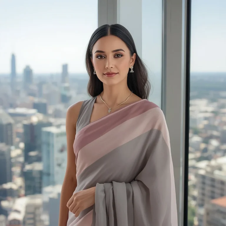 Skyline View Saree Charm | Traditional saree prompt in english pdf