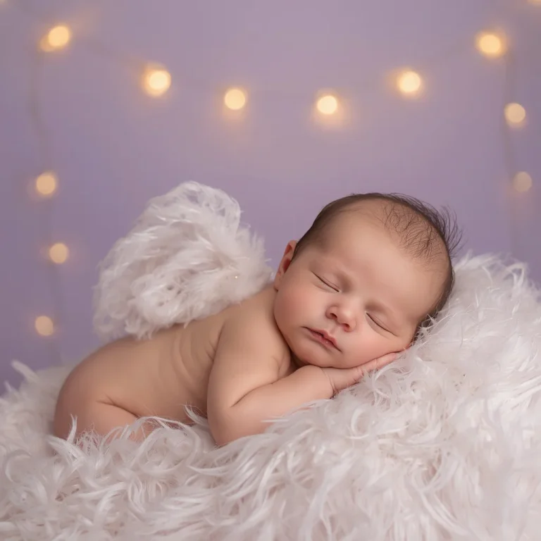 Sleeping Little Angel Wings | baby boy ai prompt