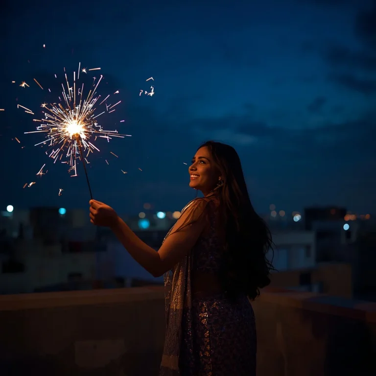 Sparkler Fun Tonight | diwali traditional ai prompt