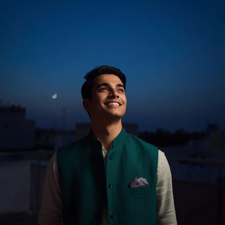 Spotting the Crescent Eid Moon | eid couple ai prompt