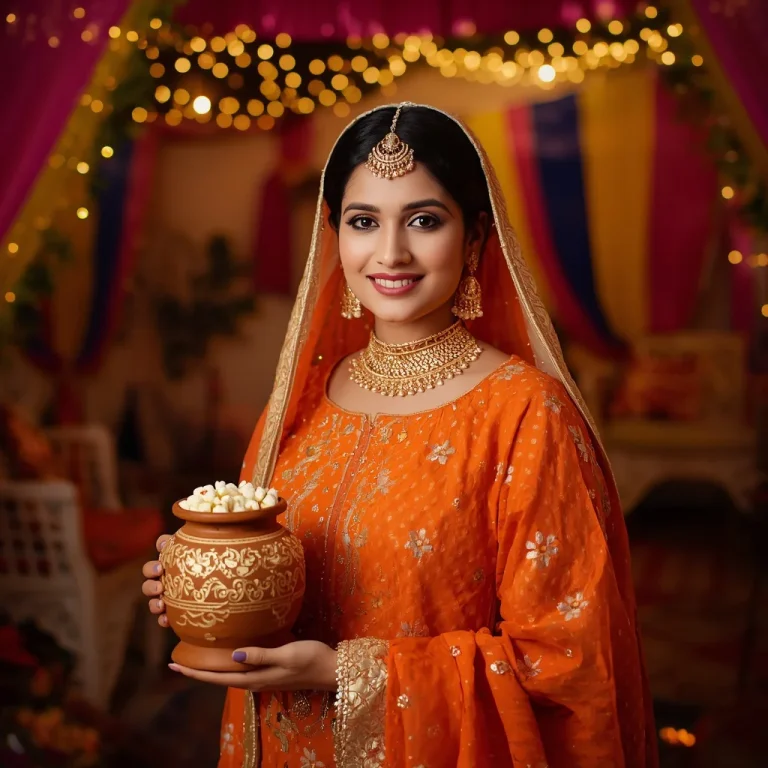 Traditional Lohri Festive Spirit | lohri couple ai prompt