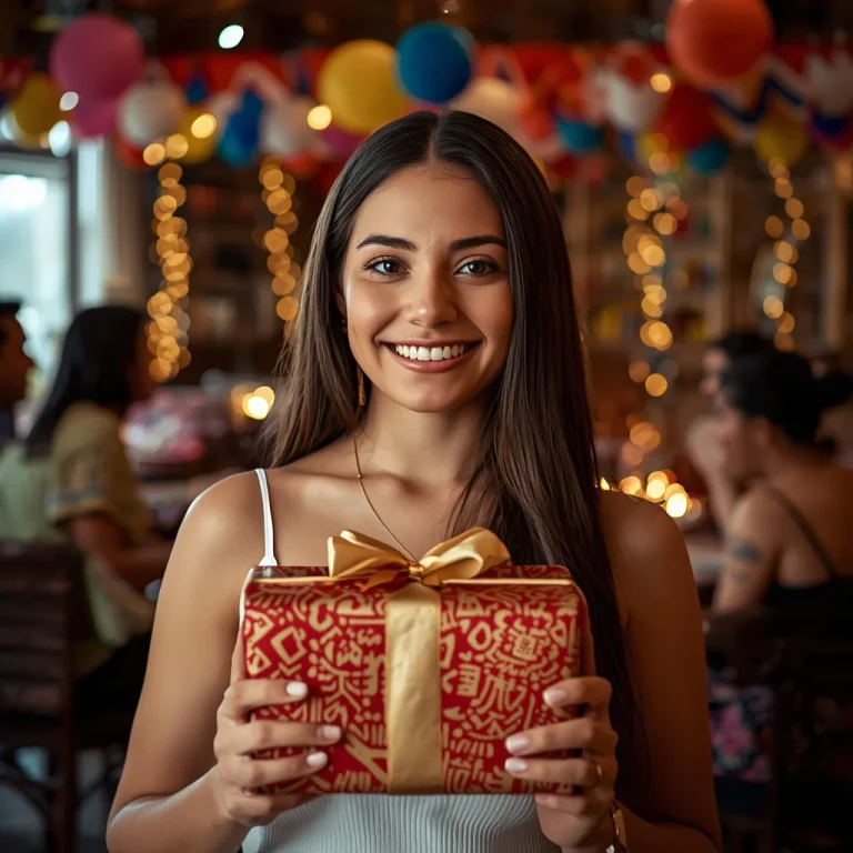 Unwrapping Gifts at Inca Celebration | birthday couple ai prompt