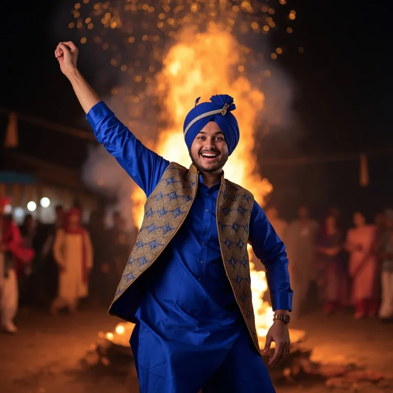 Vibrant Bhangra at Lohri | lohri bonfire ai prompt