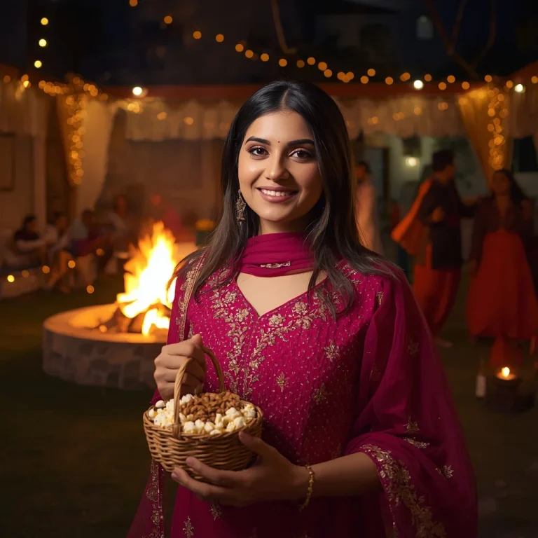 Warm Winter Lohri Nights | lohri celebration ai photo