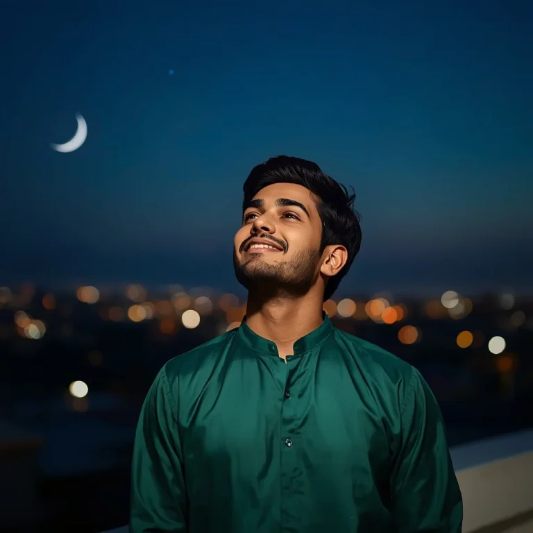 Watching the Eid Crescent Moon | eid moon ai prompt