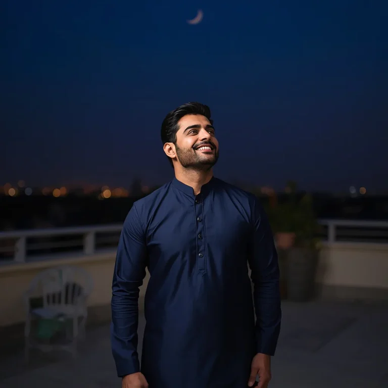 Watching the Eid Crescent Moon | eid traditional ai prompt