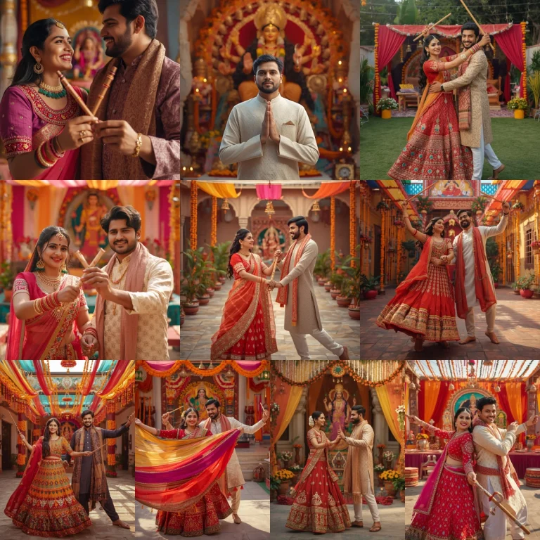 10 Trending Navratri AI photo editing prompt girl to Create Stunning Photos