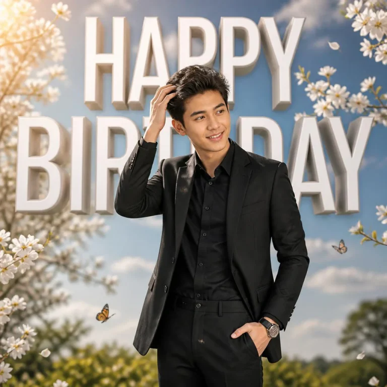 17th Birthday Black Suit Editorial