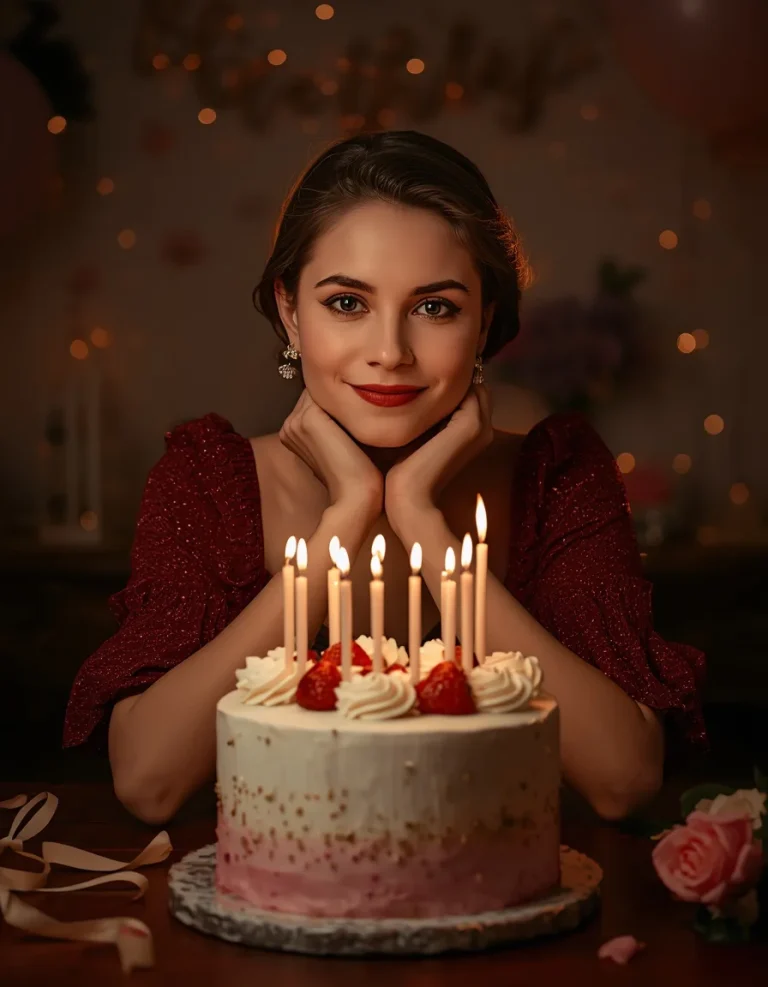 18th Birthday Candlelight Girl Portrait