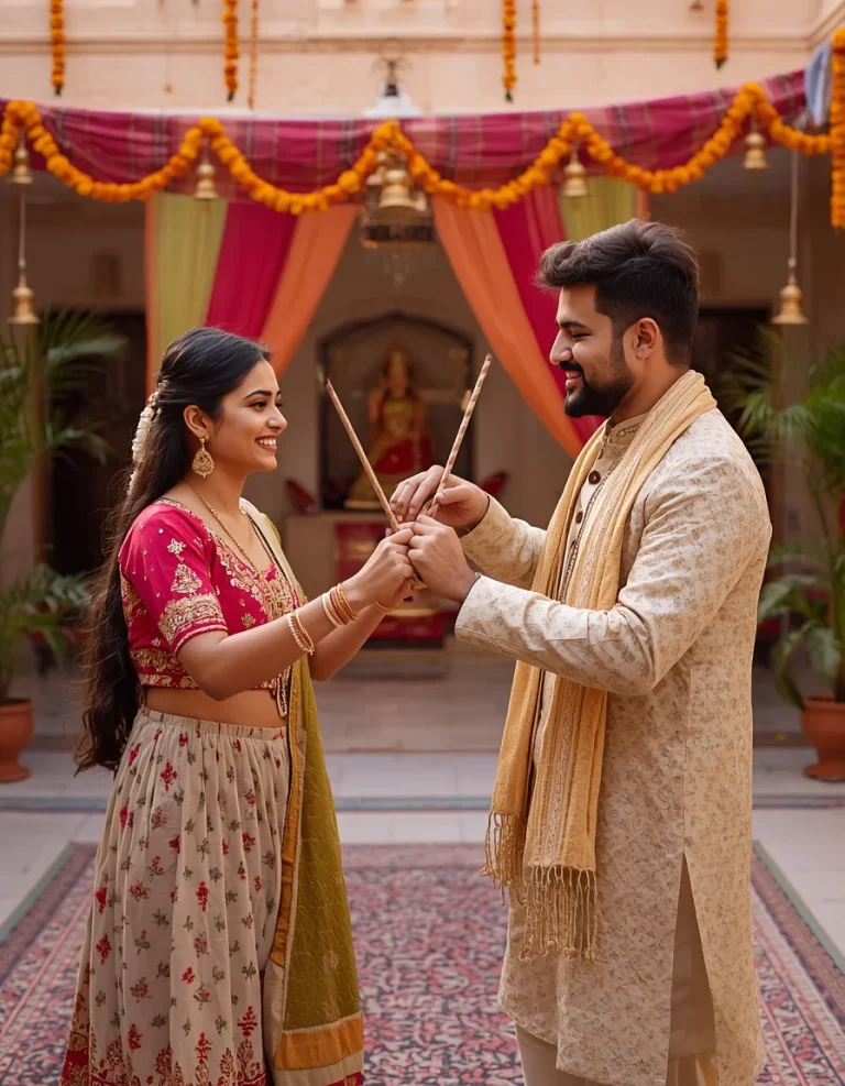Authentic Short-Stick Dandiya Couple