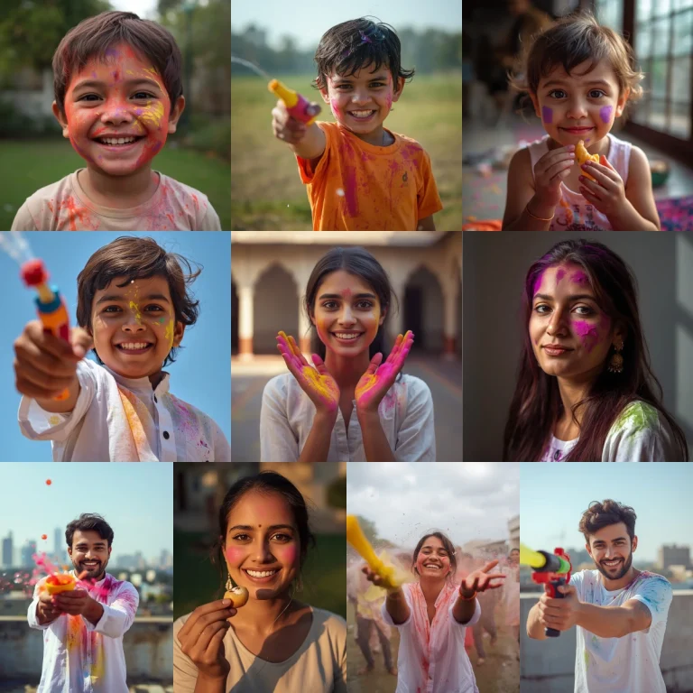 10 Trending Holi AI photo editing prompt to Create Stunning Photos