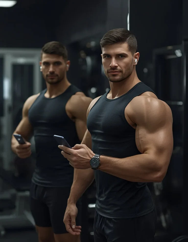 Mirror Workout Portrait After Training