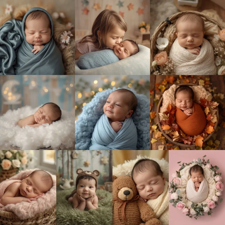 New 10 Cute Baby AI Image Prompts for Realistic HD Portraits | infant photography ai prompt