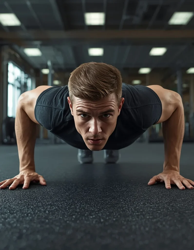 Push-Up Training with Focused Expression