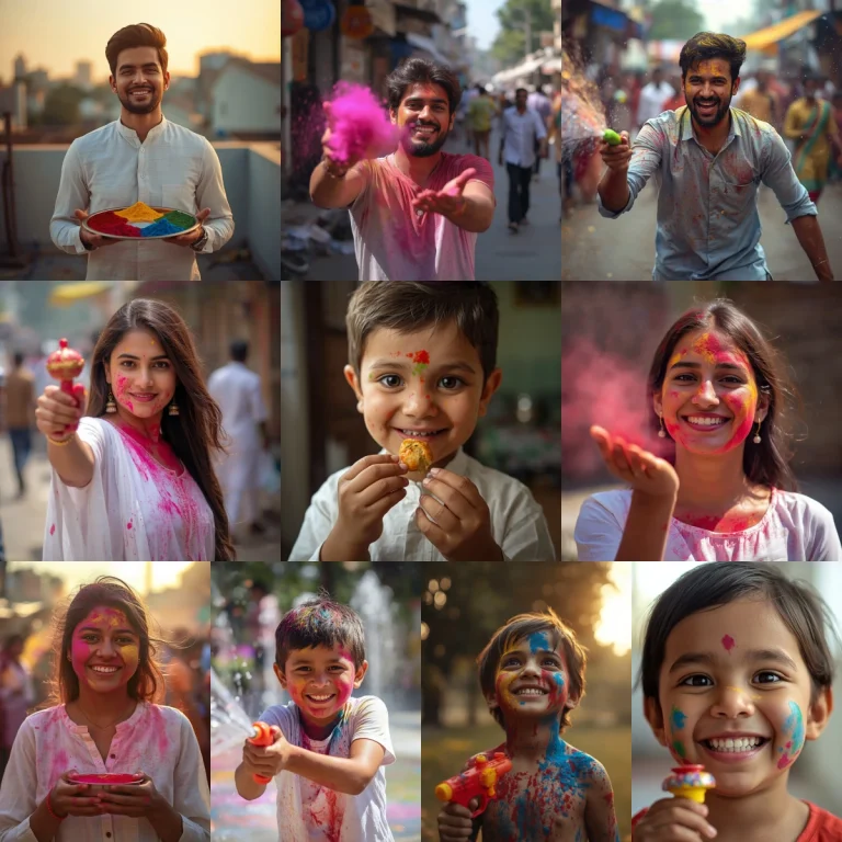 Discover 10 Holi prompt Gemini boy for Creative AI Photography